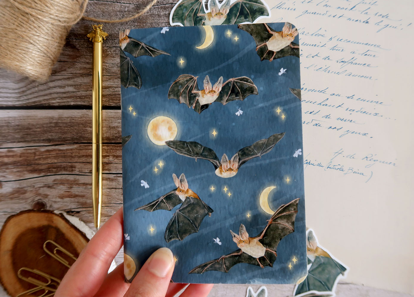 Carnet | Chauves-souris et ciel étoilé